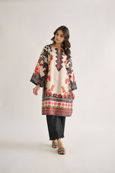 DC-0457 OFFWHITE DIGITAL PRINTED KURTA